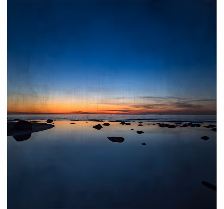 Rollo fenster wohnzimmer nordischer sonnenuntergang am meer - TenStickers