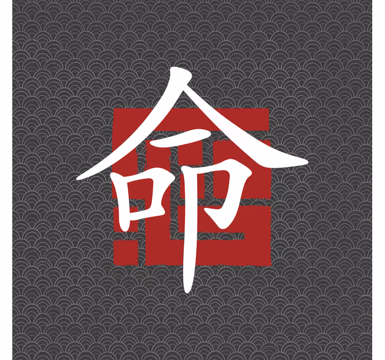 Rollo fenster wohnzimmer mit japanischen buchstaben - TenStickers