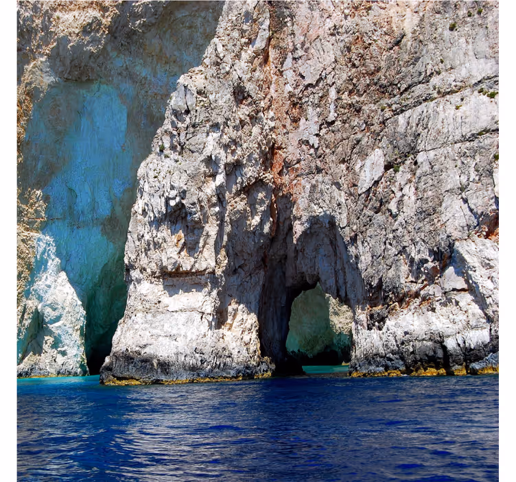 Rollo fenster wohnzimmer rajhöhle mit blauem wasser - TenStickers