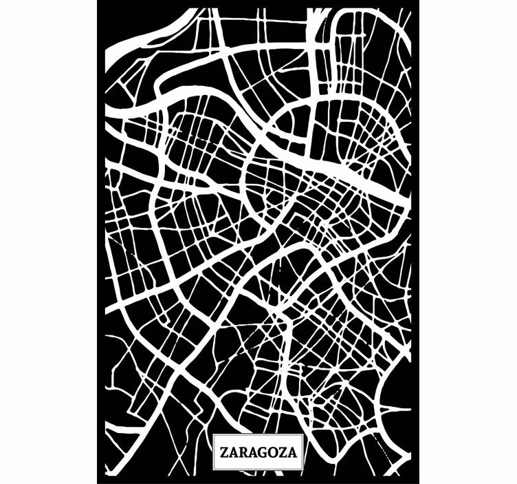 Rollo fenster wohnzimmer mit topografischer karte zaragoza - TenStickers