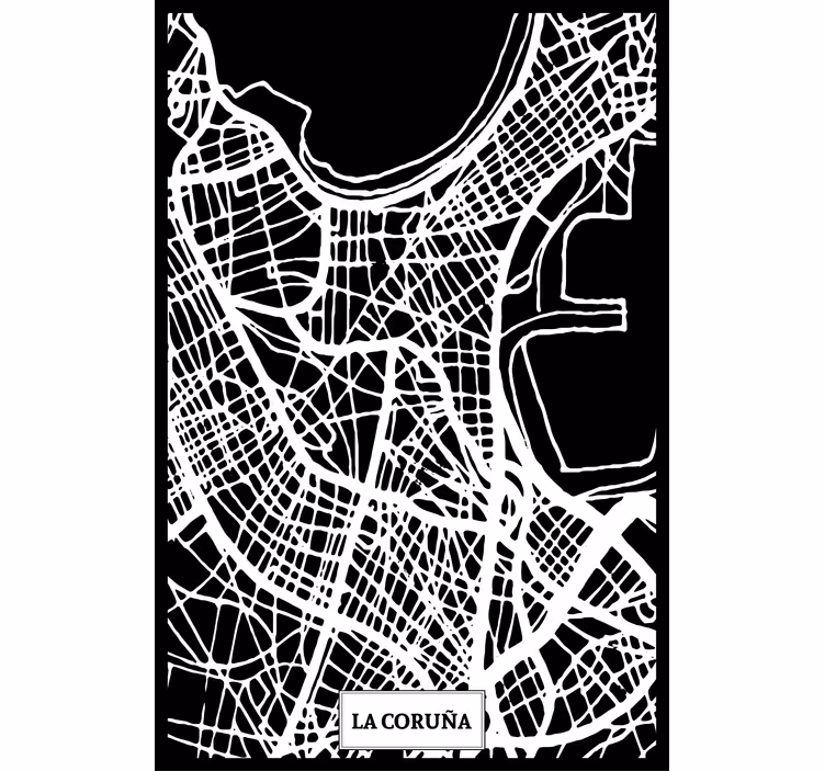 Rollo fenster wohnzimmer topografische karte coruña - TenStickers