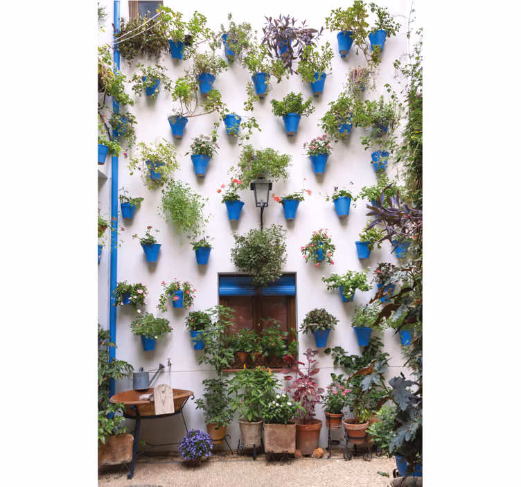 Rollo fenster wohnzimmer andalusischer patio - TenStickers