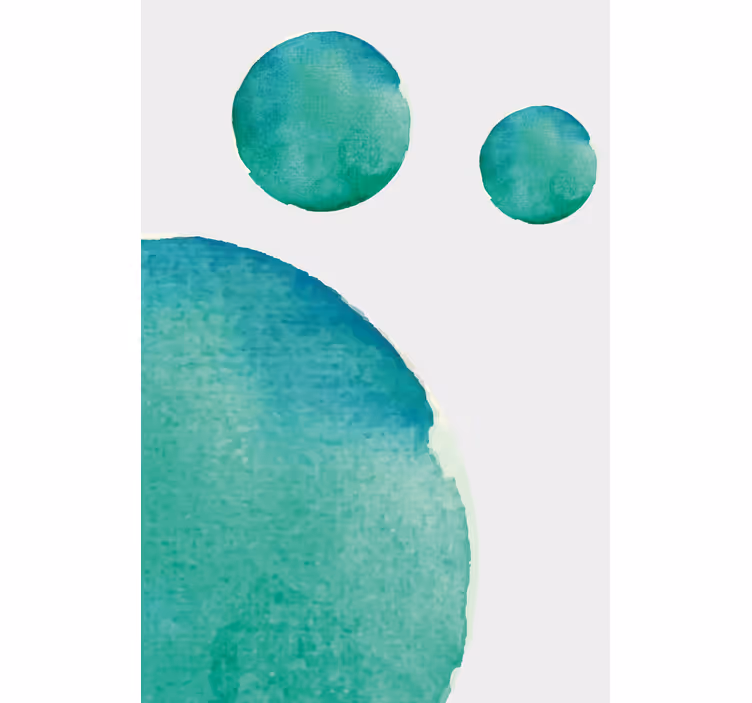 Rollo fenster wohnzimmer in aquamarin abstrakt watercolor - TenStickers
