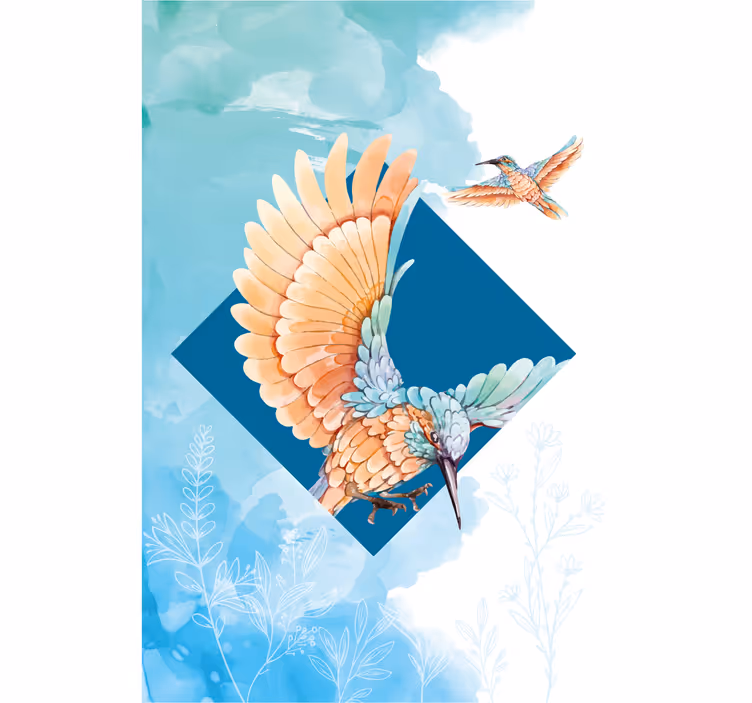 Rollo fenster wohnzimmer eisvogel design - TenStickers