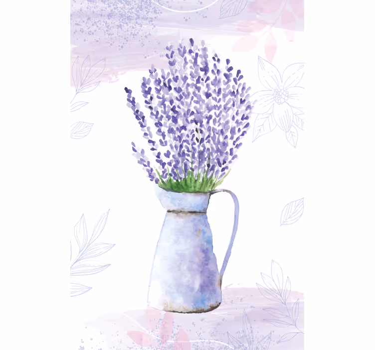 Rollo fenster wohnzimmer lavendelvase - TenStickers