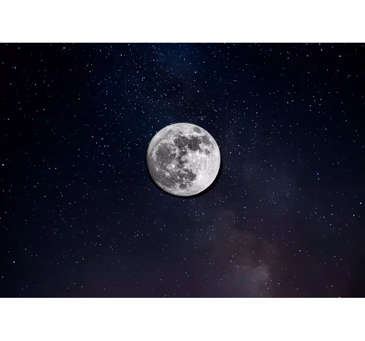 Rollo fenster schwarz grauer mond im weltraum - TenStickers
