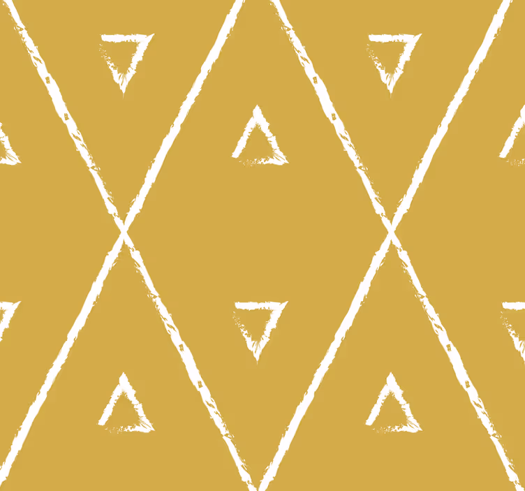 Rollo fenster gelb mit geometrischem rhombenmuster - TenStickers