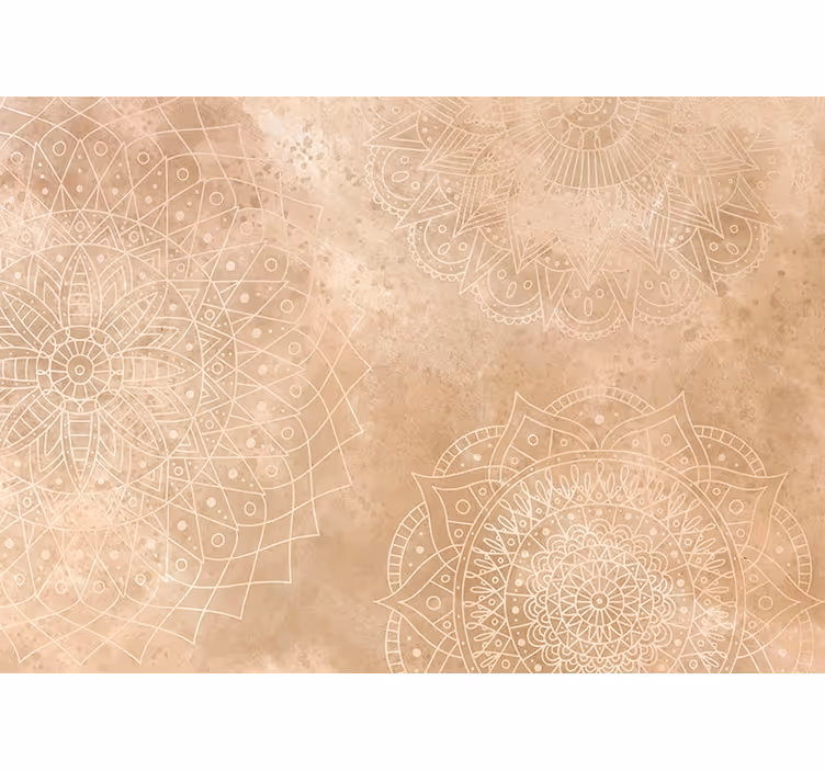 Rollo fenster beige mit vintage mandalas - TenStickers