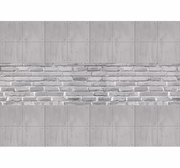 Rollo fenster grau mit betonelementen - TenStickers