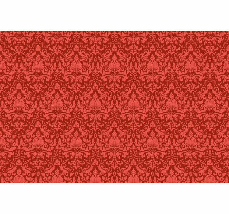 Rollo fenster rot mit barockem muster - TenStickers