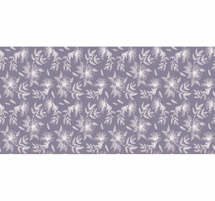 Rollo fenster lila mit lilafarbenen blumen - TenStickers