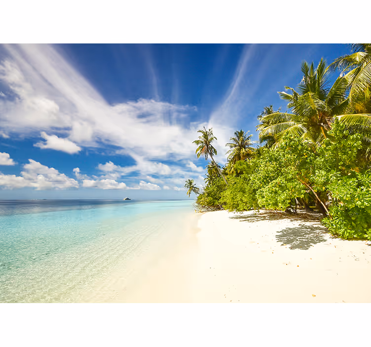 Rollo fenster wohnzimmer tropische insel meer - TenStickers