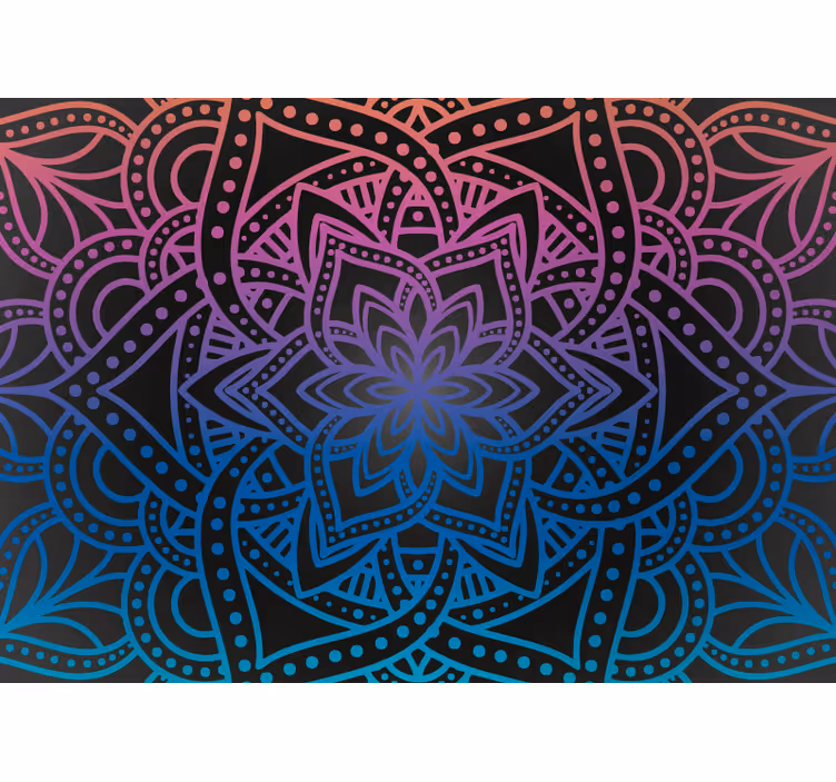 Rollo fenster wohnzimmer mandala verzierungen - TenStickers