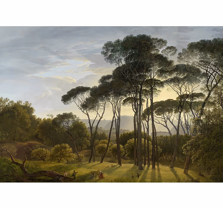 Rollo fenster wohnzimmer italienisches waldlandschaft - TenStickers