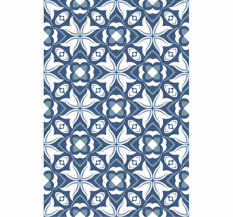 Rollo fenster blau mit eleganten botanischen motiven - TenStickers