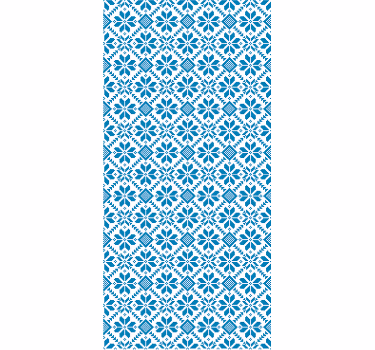 Rollo fenster blau mit blauem fliesenmotiv - TenStickers