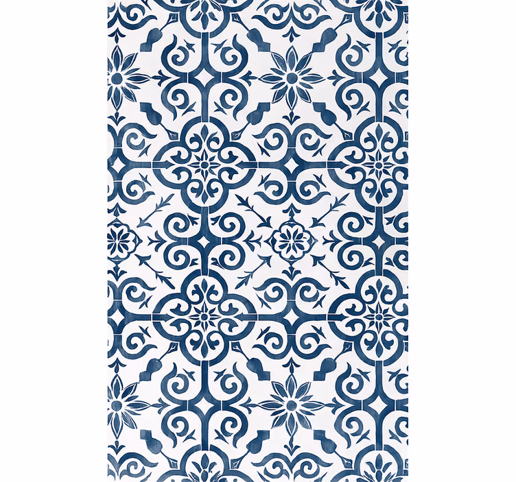 Rollo fenster blau marokkanische blaue fliesen - TenStickers