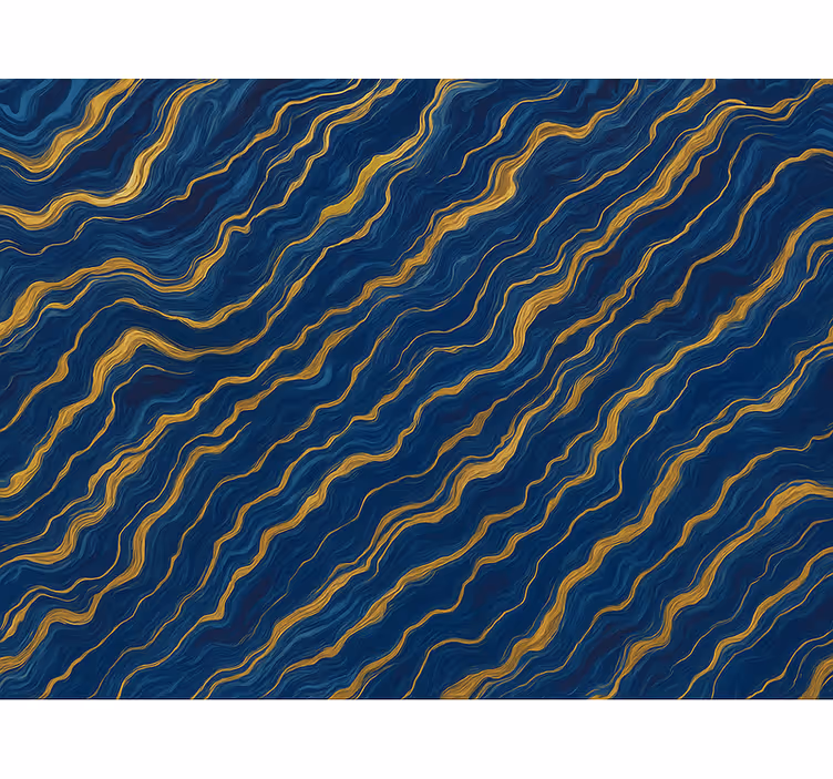 Rollo fenster blau in blauem und goldenem marmor - TenStickers