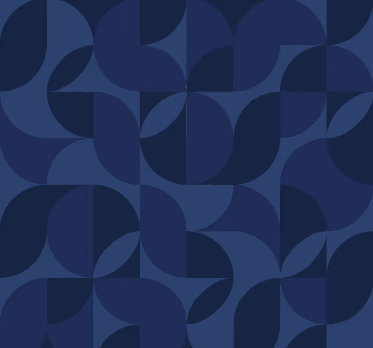 Rollo fenster blau im retro geometrischen stil - TenStickers