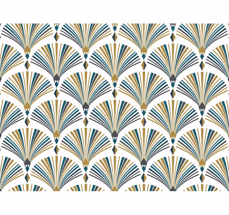 Fenster rollo modern vintage gatsby fächer wandbild - TenStickers