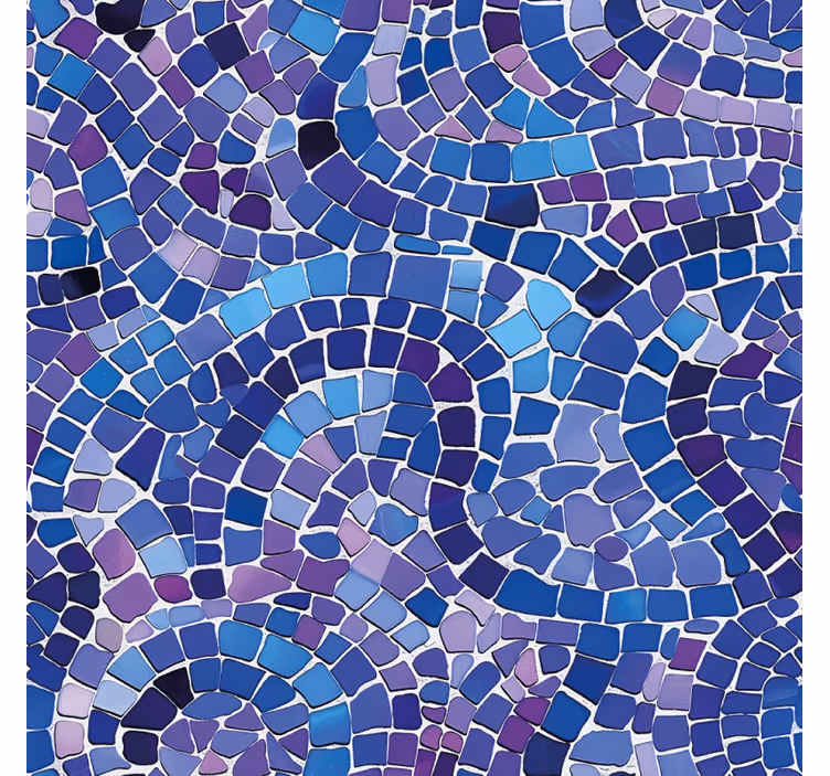 Rollo fenster blau mit mosaikeffekt - TenStickers