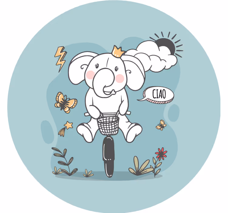 Rollo fenster blau für elefantenträume - TenStickers