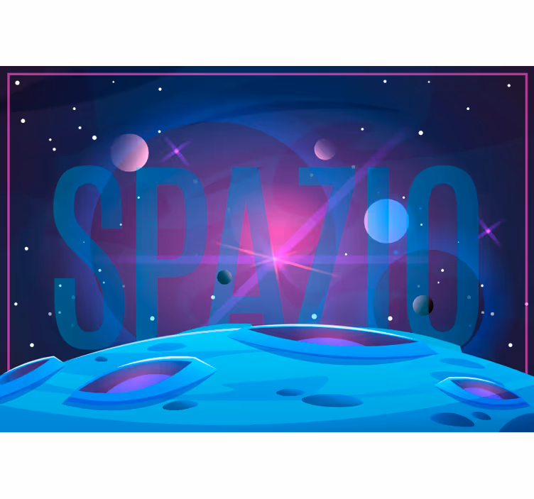 Rollo fenster blau universum und raum - TenStickers