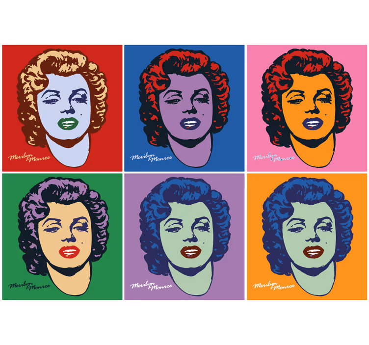 Rollo fenster wohnzimmer im pop art marilyn monroe stil - TenStickers