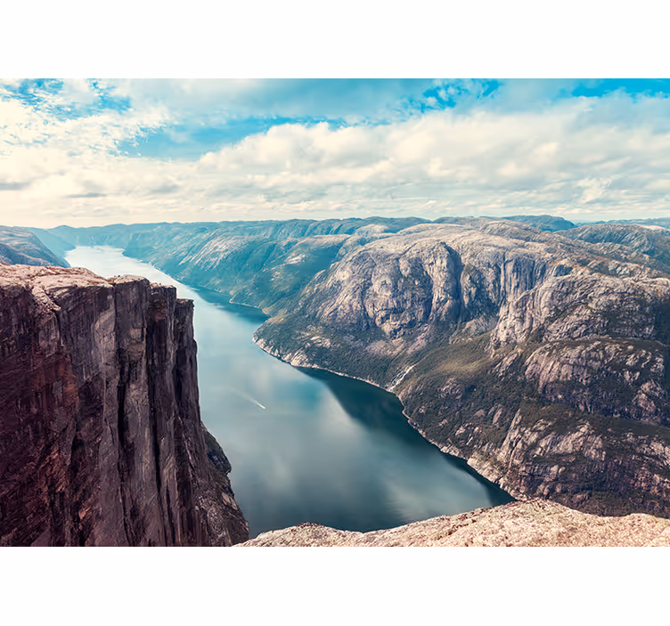 Rollo fenster wohnzimmer norwegische fjorde - TenStickers
