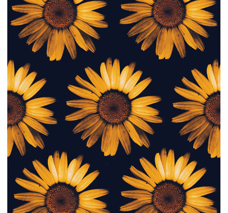 Rollo fenster wohnzimmer gelbe sonnenblume - TenStickers