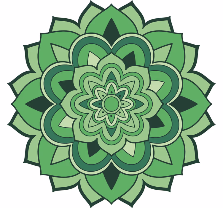 Rollo fenster grün mandala in grün - TenStickers