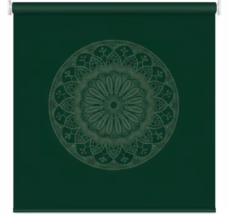 Rollo fenster grün mit grünem mandala-muster - TenStickers