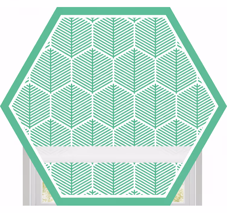 Rollo fenster grün sechseckige pflanzenmuster - TenStickers