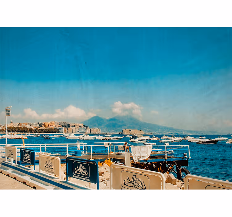 Rollo fenster wohnzimmer vesuvius am meer neapel - TenStickers
