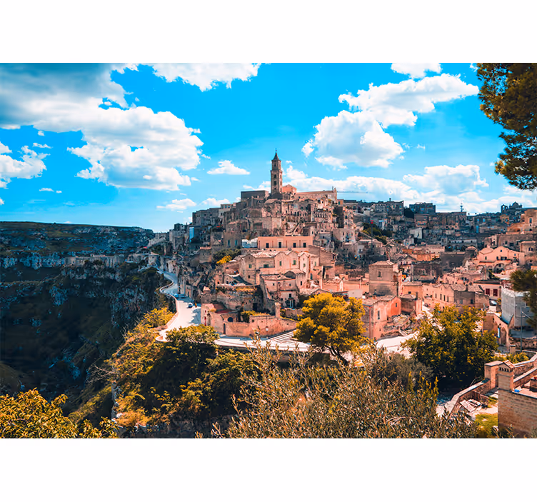 Rollo fenster wohnzimmer stadtlandschaft matera - TenStickers