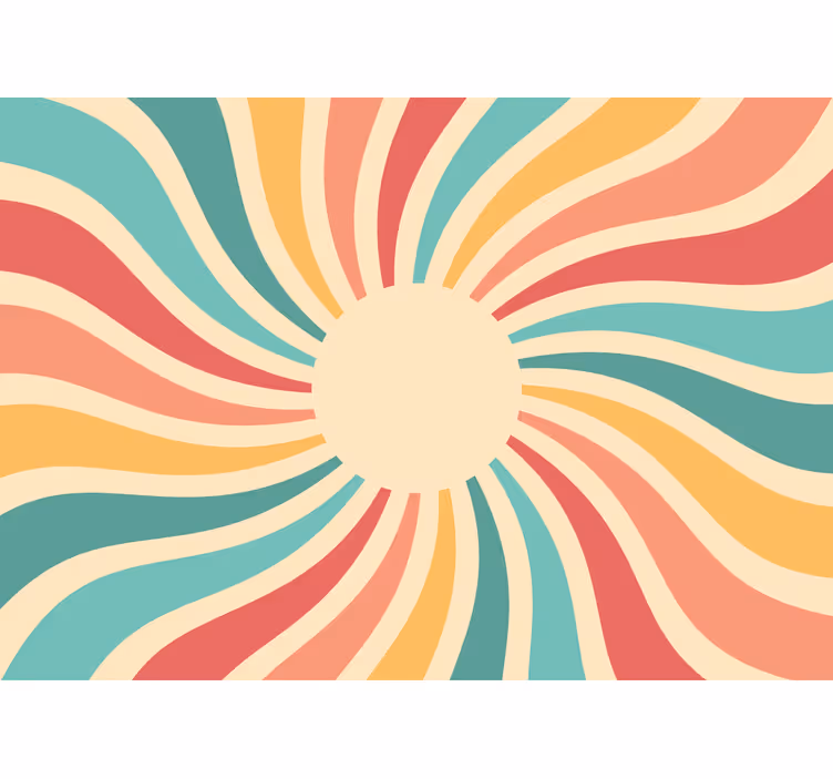 Rollo fenster wohnzimmer 70er jahre sonnenuntergang pop - TenStickers