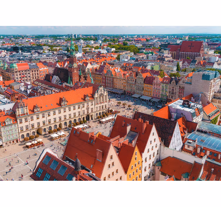 Rollo fenster wohnzimmer wrocław panorama aussicht - TenStickers