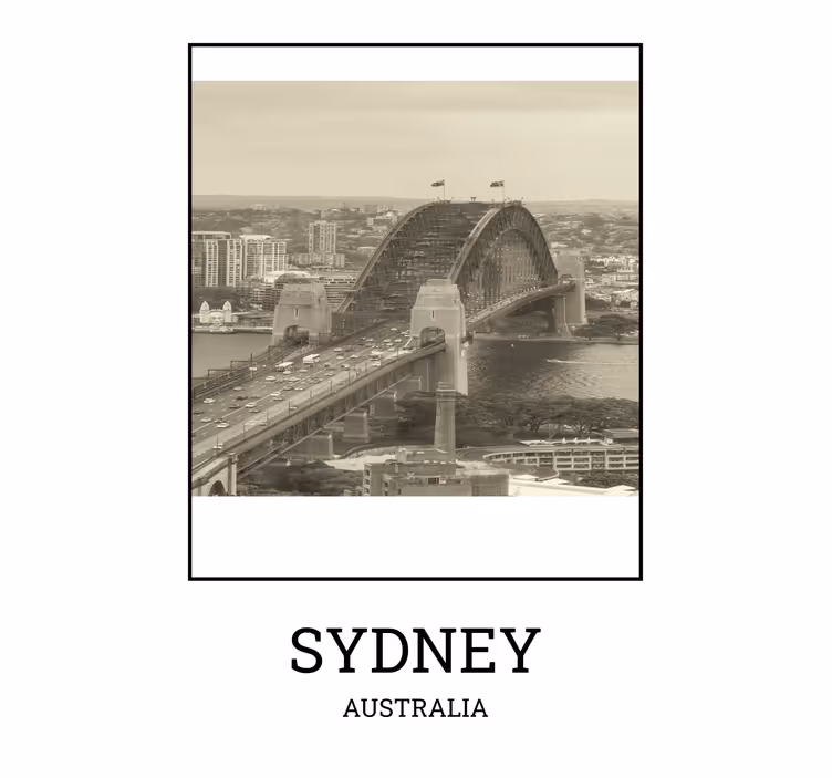 Rollo fenster wohnzimmer sydney schwarz und weiß - TenStickers