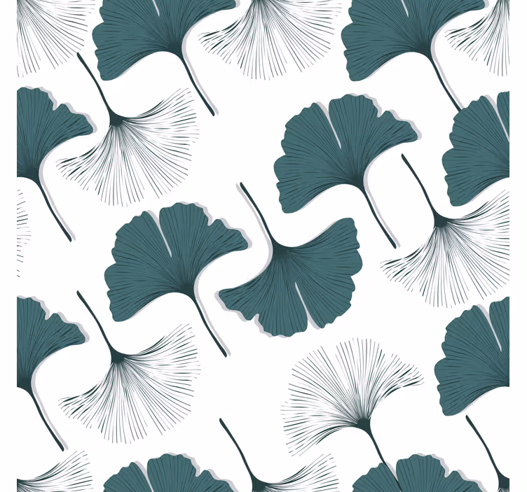 Rollo fenster wohnzimmer ginkgo-blätter nahtloses muster - TenStickers