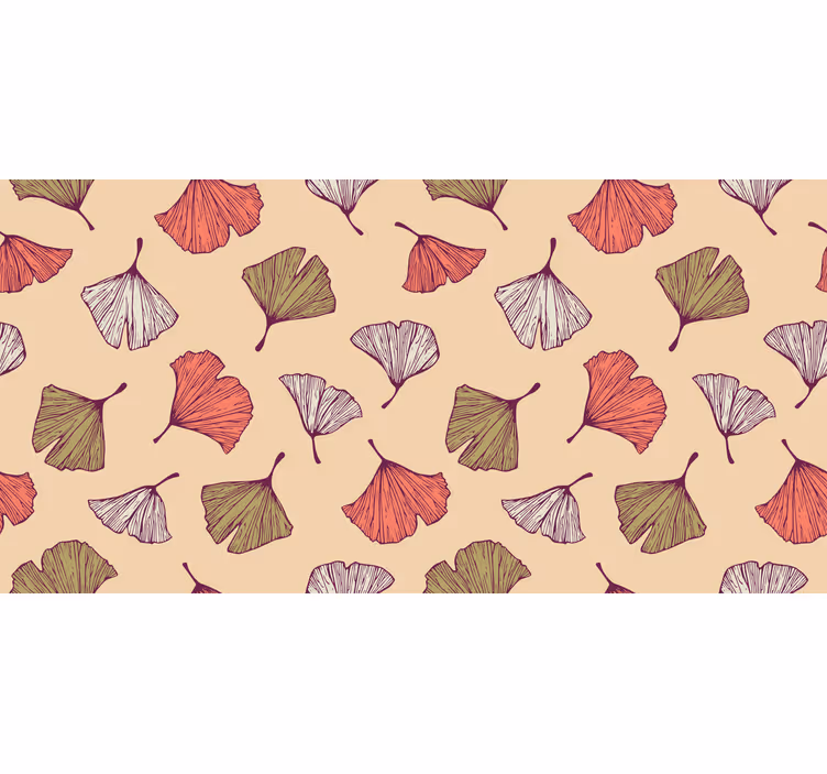 Rollo fenster wohnzimmer bunte ginkgo blätter - TenStickers