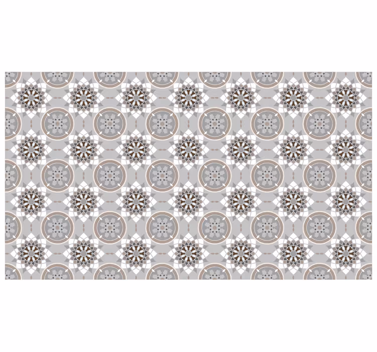 Rollo fenster grau mit blumenfliesenboden - TenStickers