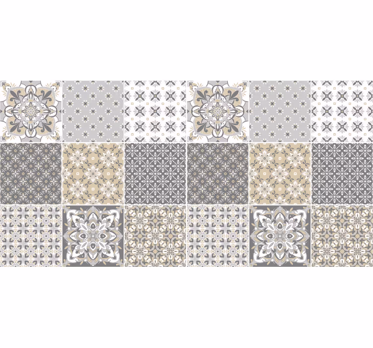 Rollo fenster beige im marokkanischen fliesenlook - TenStickers