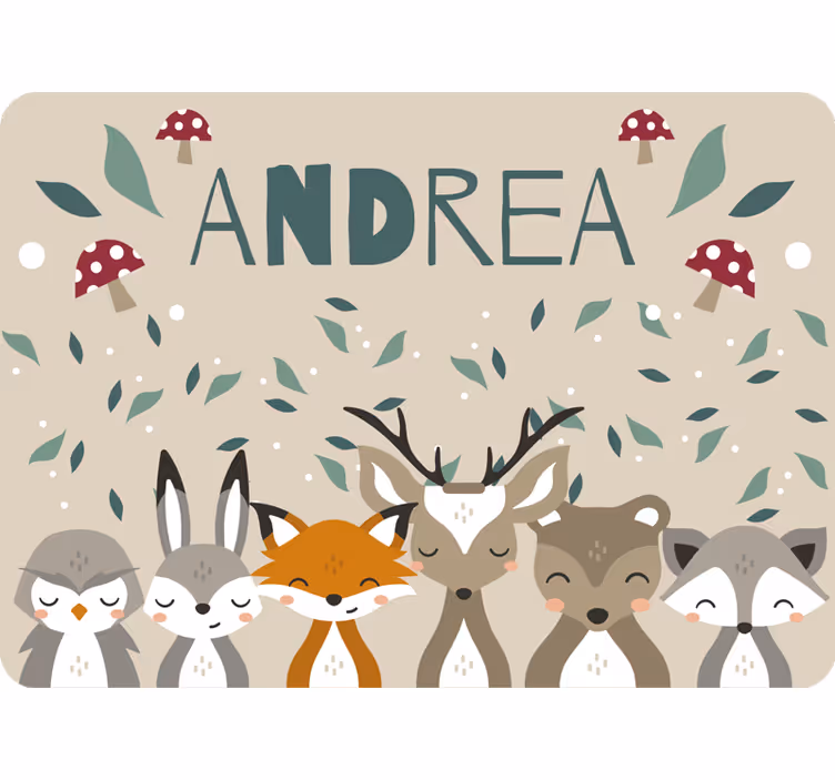 Rollo fenster beige personalisierte tierchen kinder - TenStickers