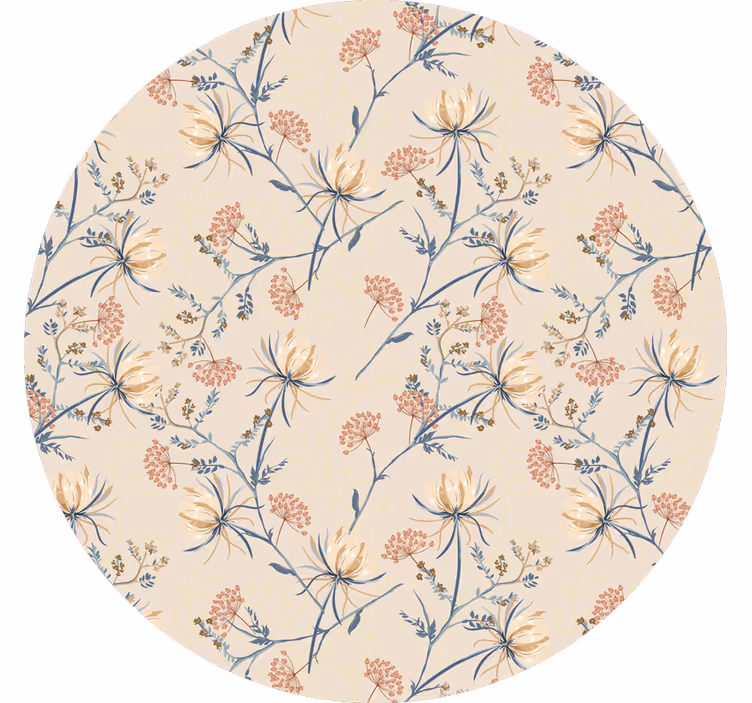 Rollo fenster beige botanischer blüten druck - TenStickers