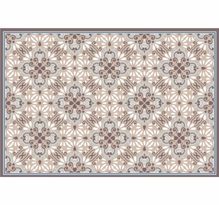 Rollo fenster beige mit beigem weißen mosaik - TenStickers