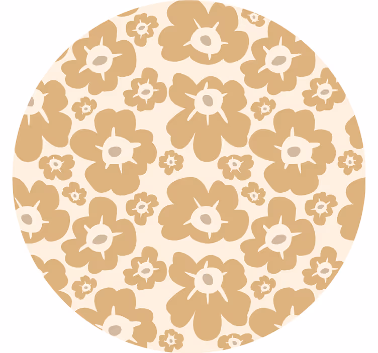 Rollo fenster beige mit beigen mohnblumen - TenStickers