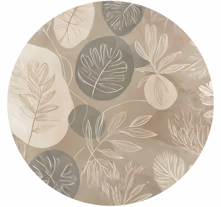 Rollo fenster beige in neutralem botanischen design - TenStickers