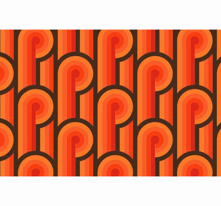 Rollo fenster schlafzimmer 70er jahre orange knoten - TenStickers