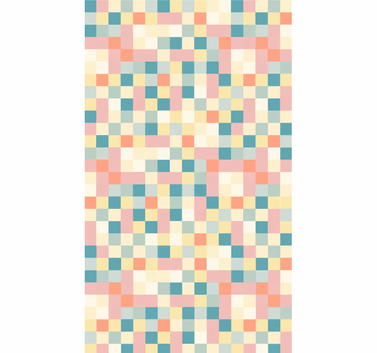 Rollo fenster schlafzimmer bunte pastellquadrate - TenStickers