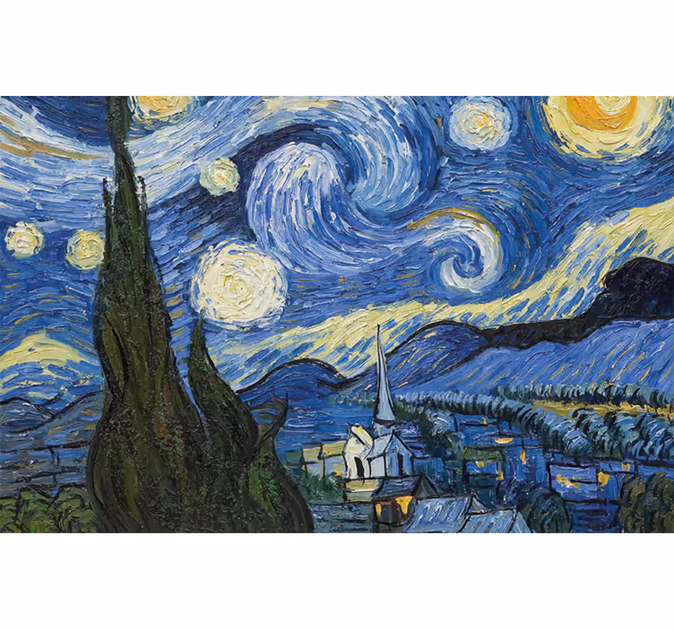 Rollo fenster schlafzimmer van gogh sternennacht - TenStickers